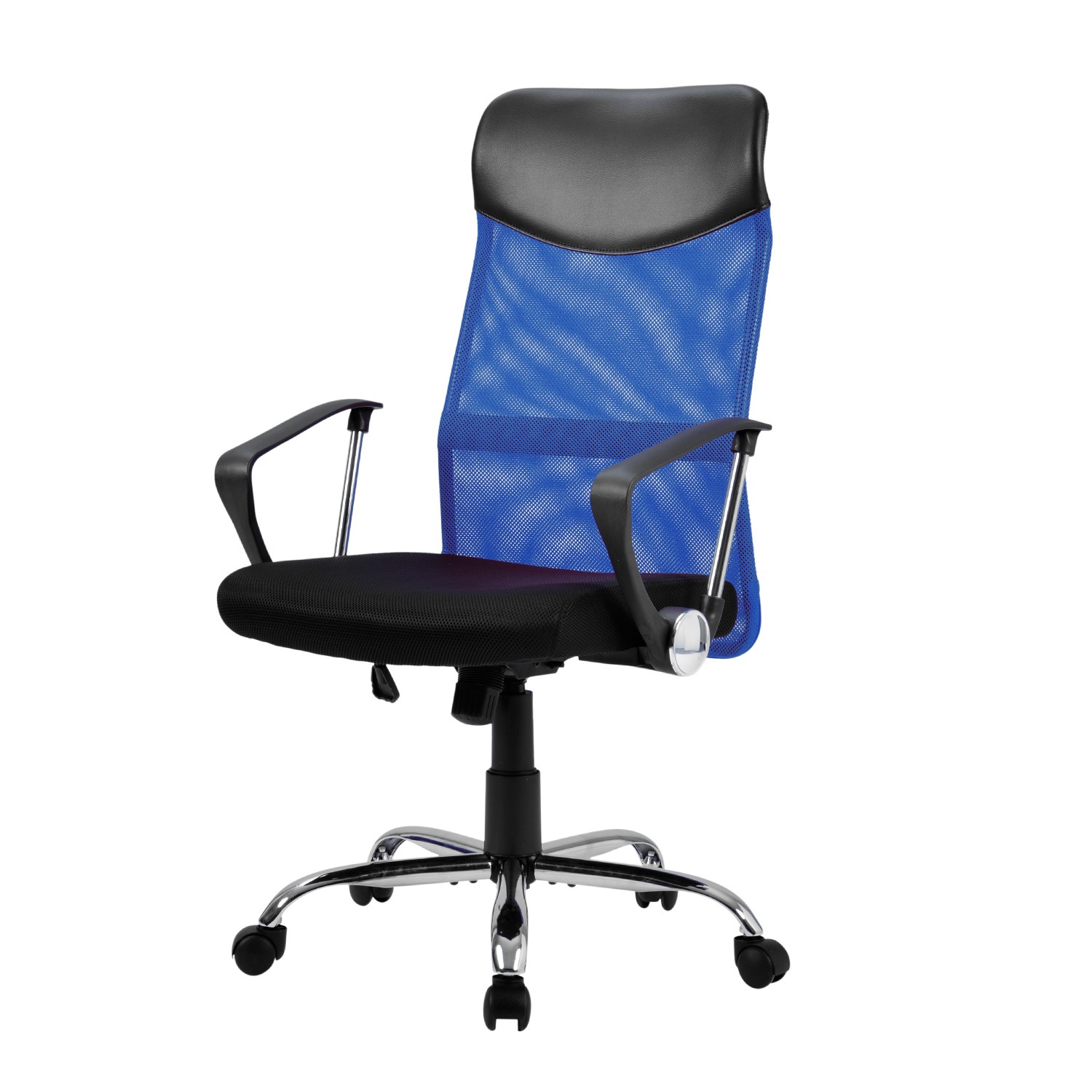 【国内発送,送.料無料】A263AMAZONランキング1位デザイン【ブルー】オフィスチェア メッシュ+PU ハイバック　大人気