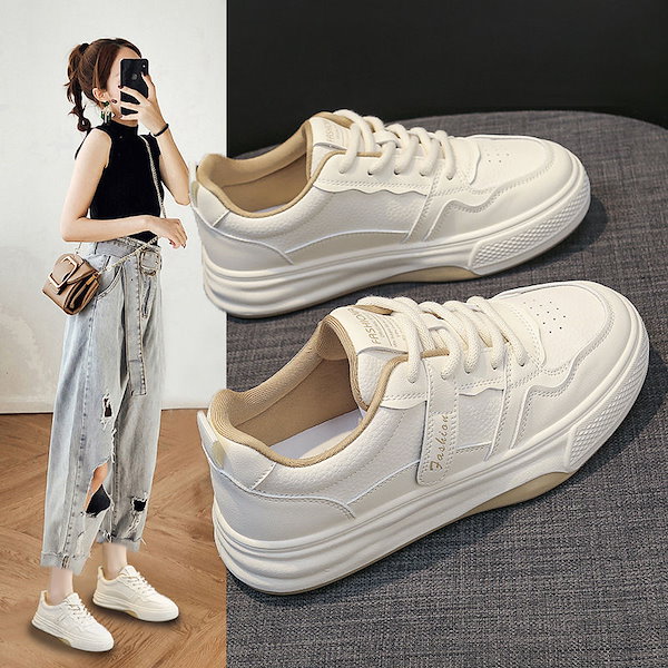 Qoo10] スニーカー 女性 2025 春と秋の新し