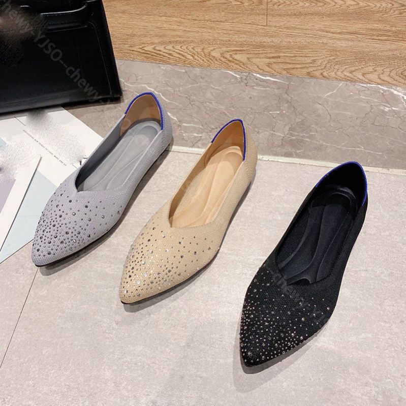 777円OFFクーポン パンプス 痛くない ニット ローヒール ぺたんこ 歩きやすい 旅行 疲れない 走れる 脱げない 立ち仕事 おしゃれ フラット ポインテッドトゥ 柔らかい オフィスシューズ 婦人