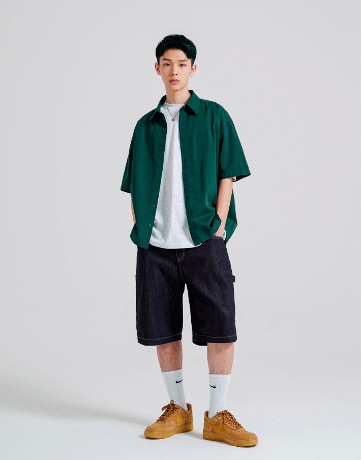 【JEMUT】23SS★ Simon Carpenter Denim Half Pants JEMUT]☆SIMON CARPENTER DENIM HALF PANTS (Jemut/ショート