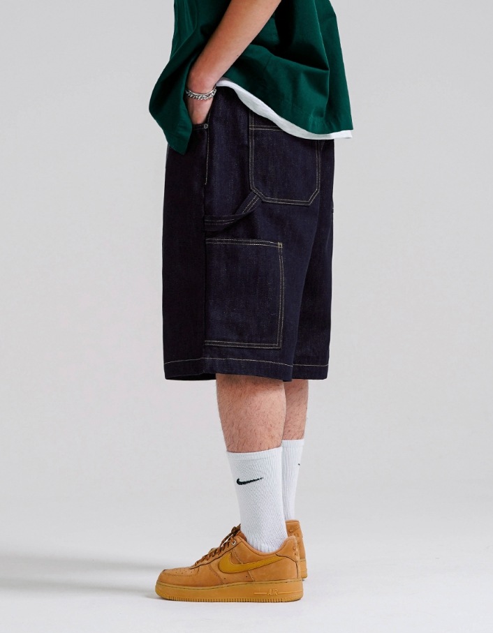 【JEMUT】23SS★ Simon Carpenter Denim Half Pants JEMUT] Simon Carpenter Denim Half Pants デニム・ジーンズ