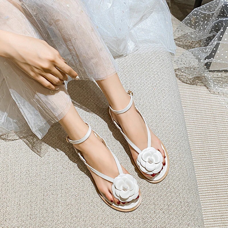 24のアウトウェアホリデースタイルフラワーラウンドヘッドカバー醜いクリップつま先1ストラップフラットボトムクリップサンダル女性 24のアウトウェアホリデースタイルフラワーラウンドヘッドカバー醜いクリップつま先1ストラップフラットボトムクリップサンダル女性