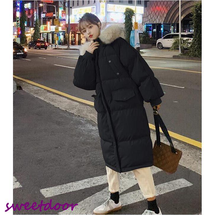 秋冬中綿コート フードは取り外し可 レディースミディアム丈 ファーティペット綿入れ 大きいサイズ カジュアルロック丈コート防寒厚手アウター