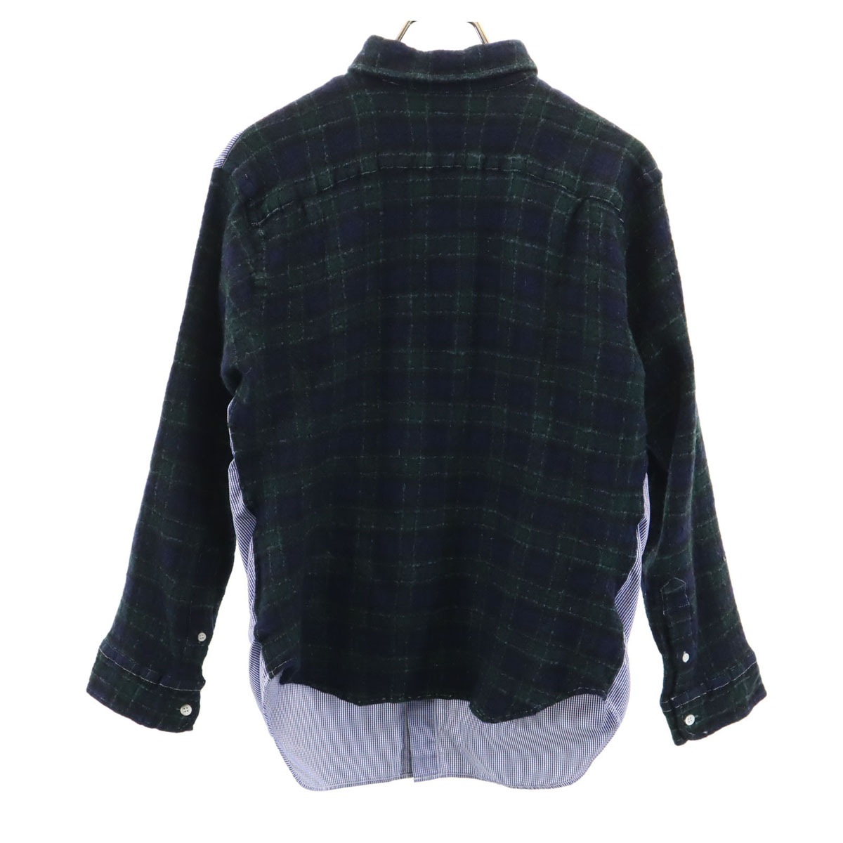 COMME des GARCONS HOMME コムデギャルソンオム 2018年 チェック柄 長袖 ネルシャツ M ネイビー 他 HB-B040 メンズ 古着 COMME des GARCONS HOMME コムデギャルソンオム 2018年 チェック柄 長袖 ネルシャツ M ネイビー 他 HB-B040 メンズ 古着