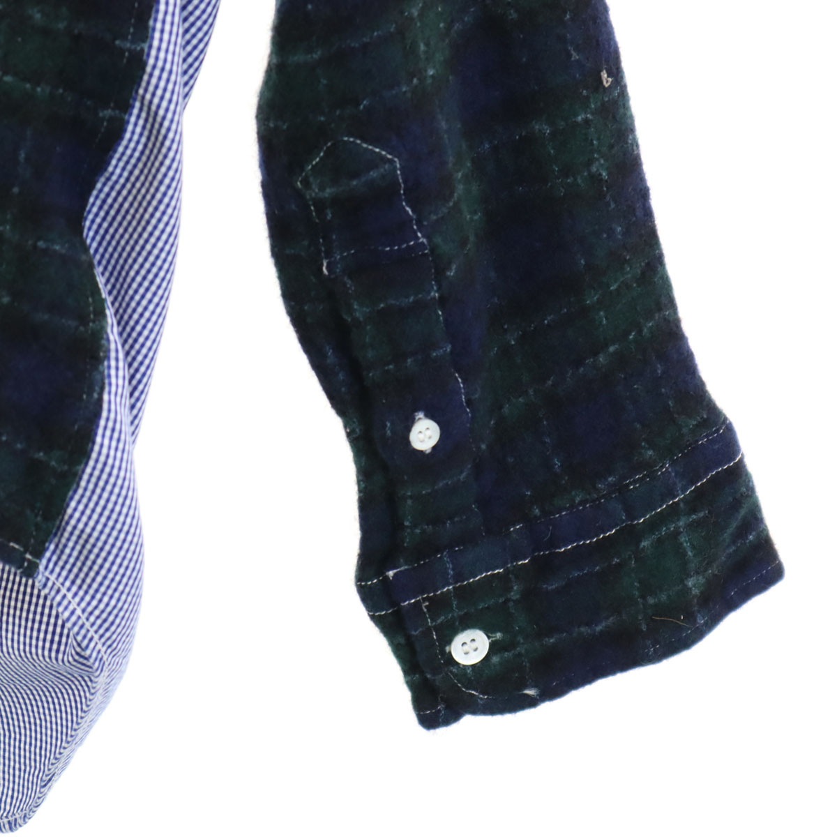 COMME des GARCONS HOMME コムデギャルソンオム 2018年 チェック柄 長袖 ネルシャツ M ネイビー 他 HB-B040 メンズ 古着 COMME des GARCONS HOMME コムデギャルソンオム 2018年 チェック柄 長袖 ネルシャツ M ネイビー 他 HB-B040 メンズ 古着