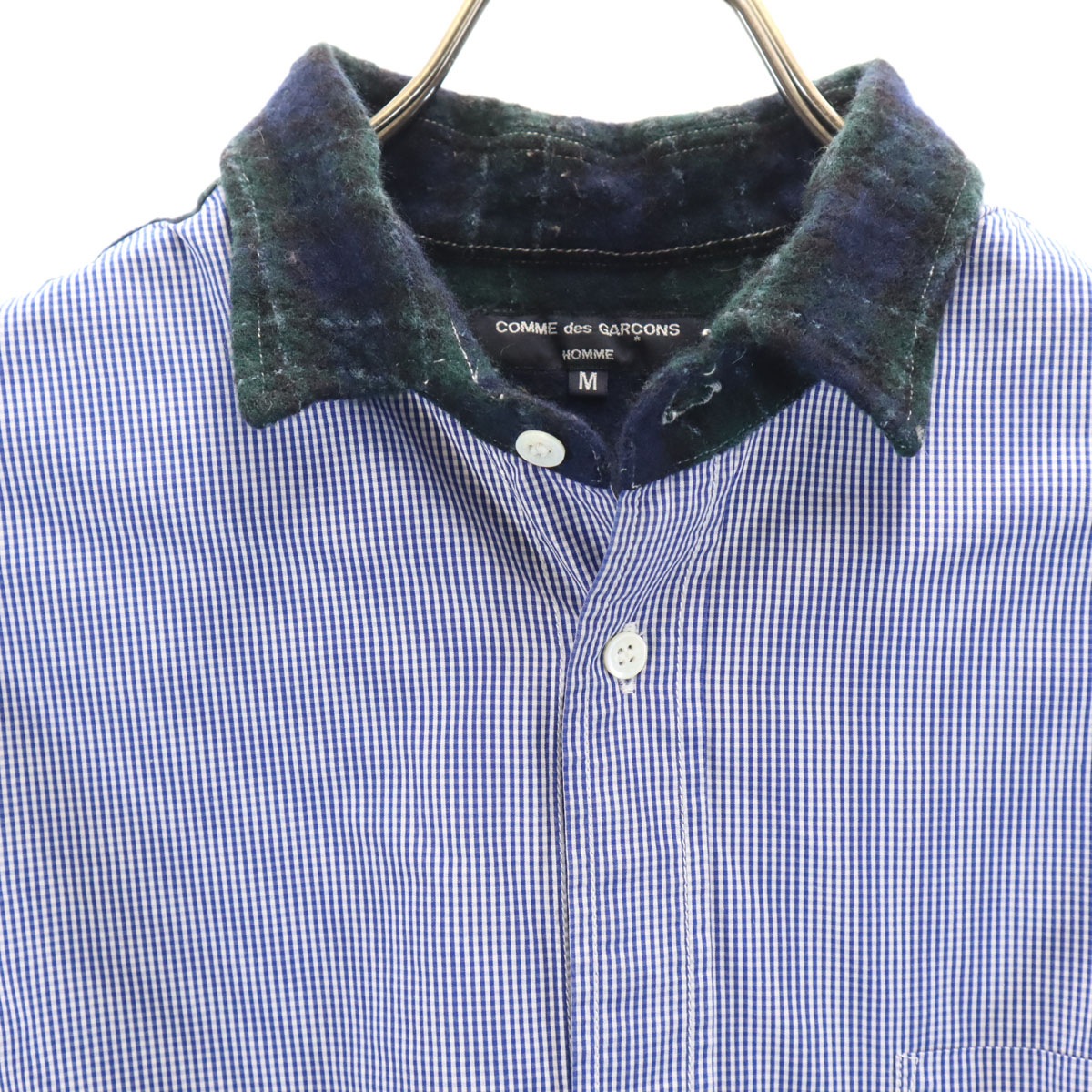 COMME des GARCONS HOMME コムデギャルソンオム 2018年 チェック柄 長袖 ネルシャツ M ネイビー 他 HB-B040 メンズ 古着 COMME des GARCONS HOMME コムデギャルソンオム 2018年 チェック柄 長袖 ネルシャツ M ネイビー 他 HB-B040 メンズ 古着