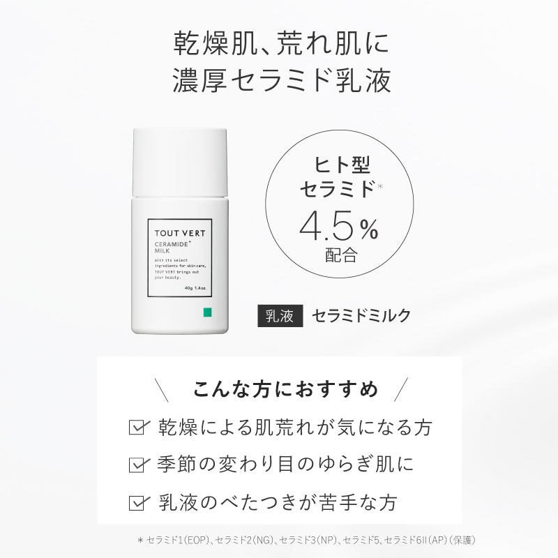 Qoo10] トゥヴェール 【乳液】セラミドミルク 40g ヒト型セ