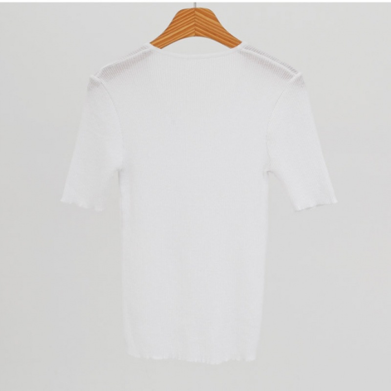 クリックアンファニー デルレーニング Vネックニット