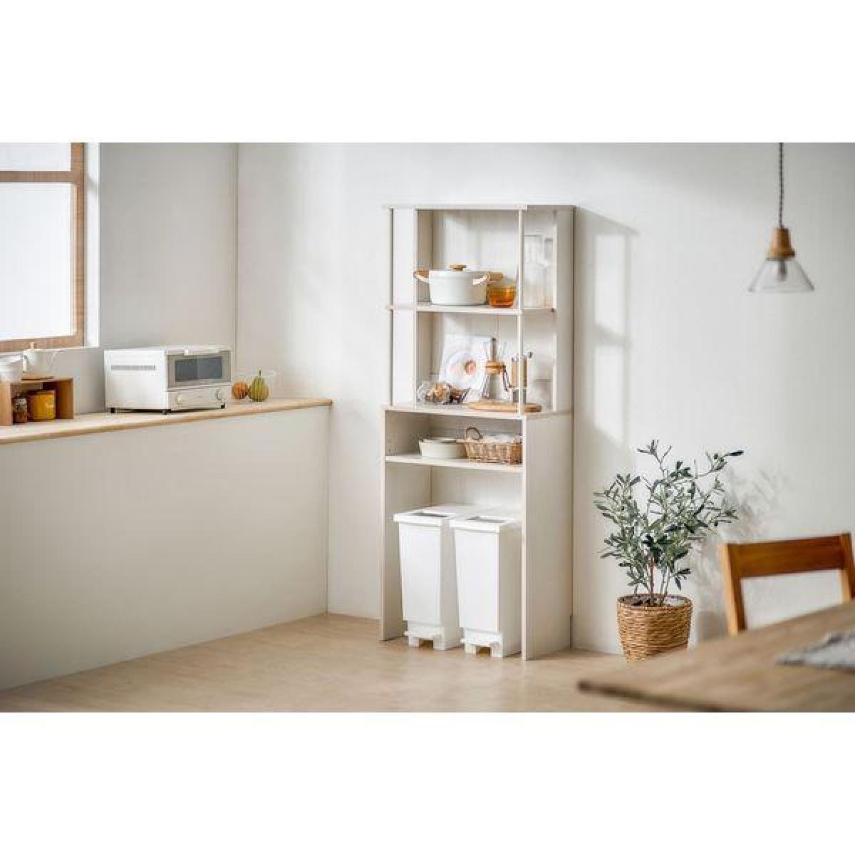 アイリスオーヤマ ゴミ箱上ラック GUR-595H ホワイト ハイタイプ　収納 ラック 省スペース キッチン レンジ台 デッドスペース