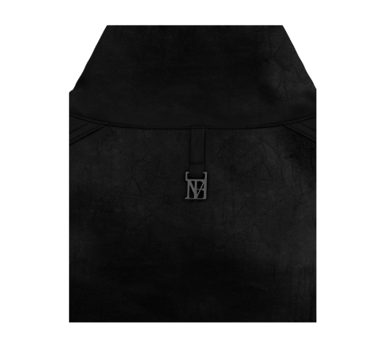 【TREEMINGBIRD】 BOLD ZIP HIGE-NECK LEATHER JACKET : BLACK
