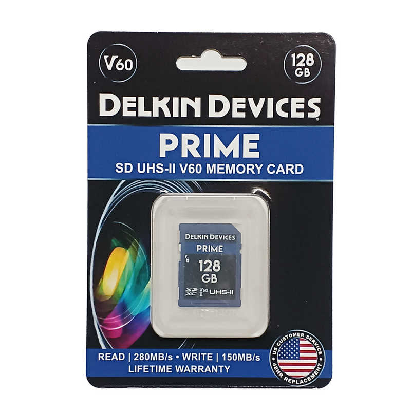 デルキンデバイス　PRIMEシリーズ SD UHSII(U3/V60)カード 128GB ［Class10 /128GB］　DDSDB1900128