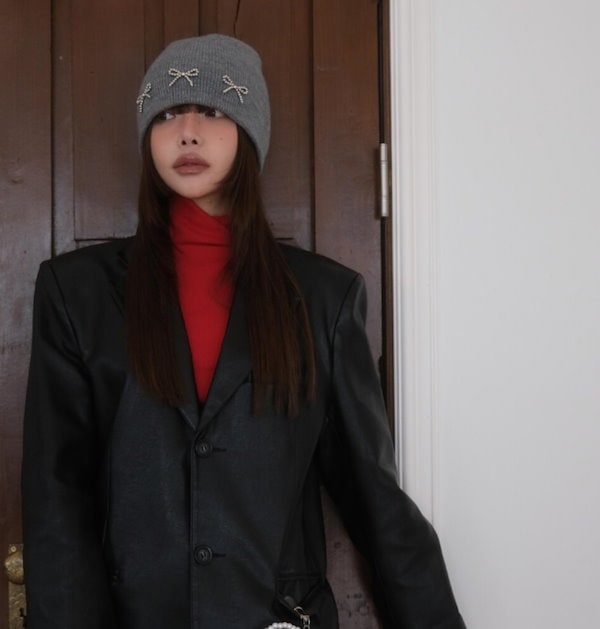 ★lesserafim サクラ★YEGG★送料込み★韓国★人気★Ribbon hat Qoo10] YEGG LE SSERAFIM SAKURA 着