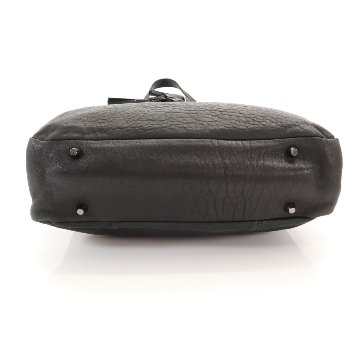 リボンタッセル トートバッグ 黒 レディース 古着 リボンタッセル トートバッグ 黒 レディース 古着