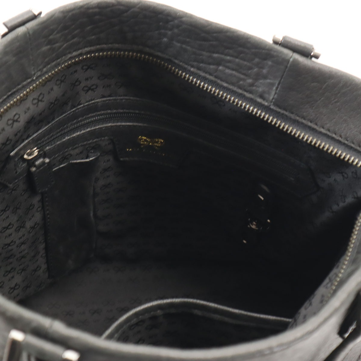 リボンタッセル トートバッグ 黒 レディース 古着 リボンタッセル トートバッグ 黒 レディース 古着