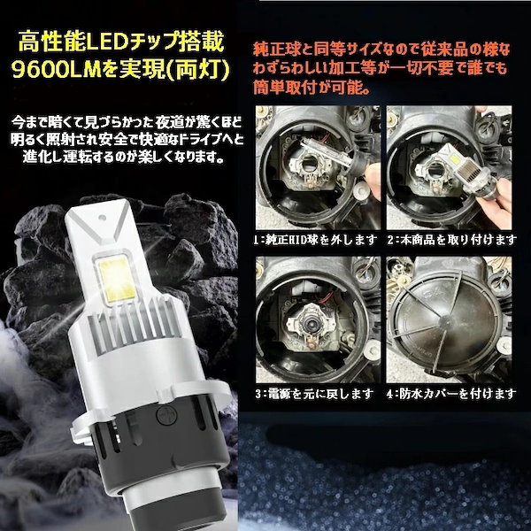 業界初ついに完成 D2R 完全専用 純正球と簡単に交換するだけで HID を