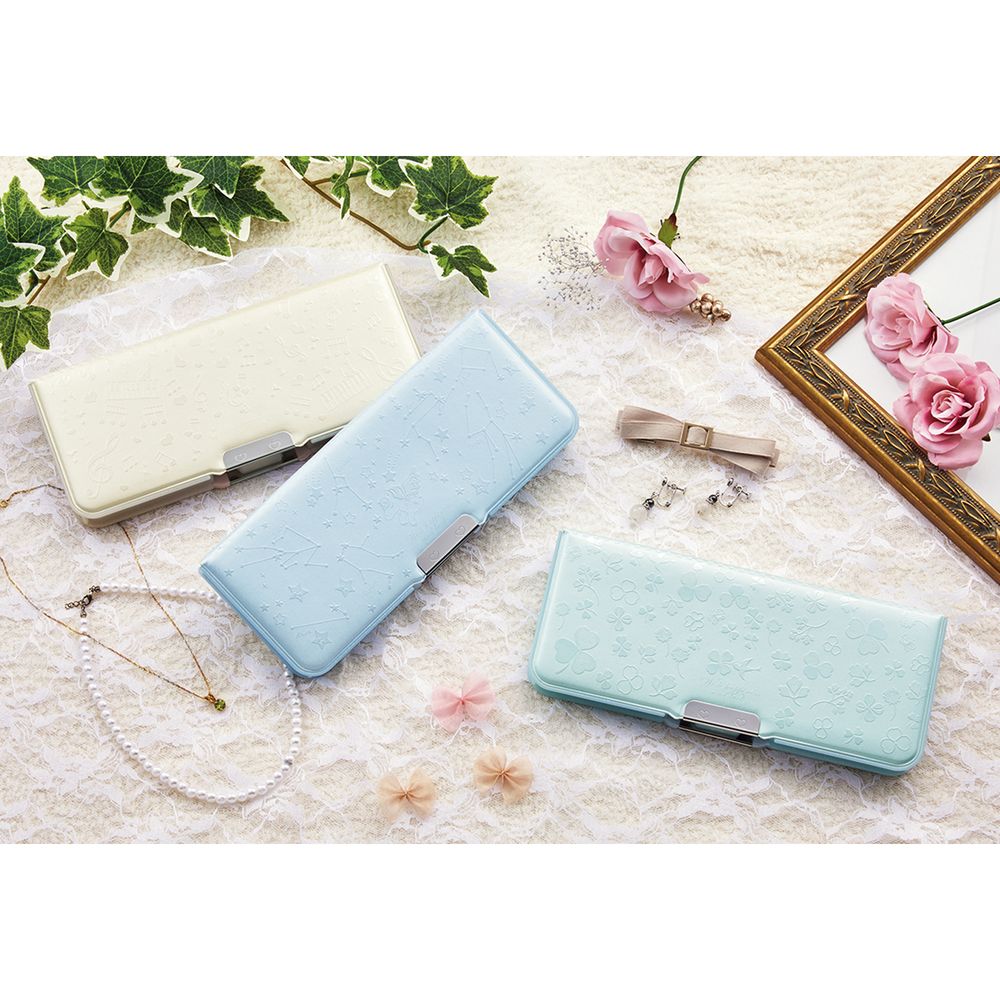 （まとめ買い）筆箱 ペールカラー ラメプックリ筆入 シャーベットブルー SF027 [x3]