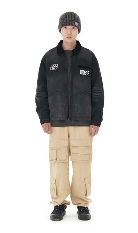 [mahagrid] WASHED WORK JACKET