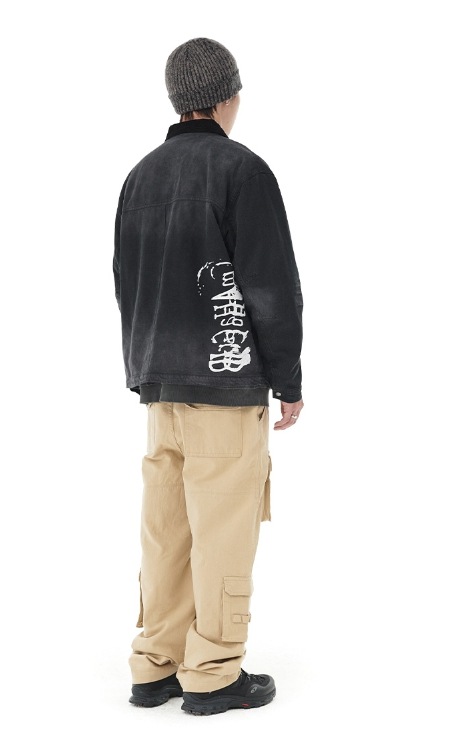 [mahagrid] WASHED WORK JACKET