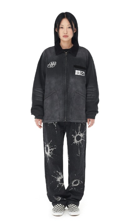[mahagrid] WASHED WORK JACKET
