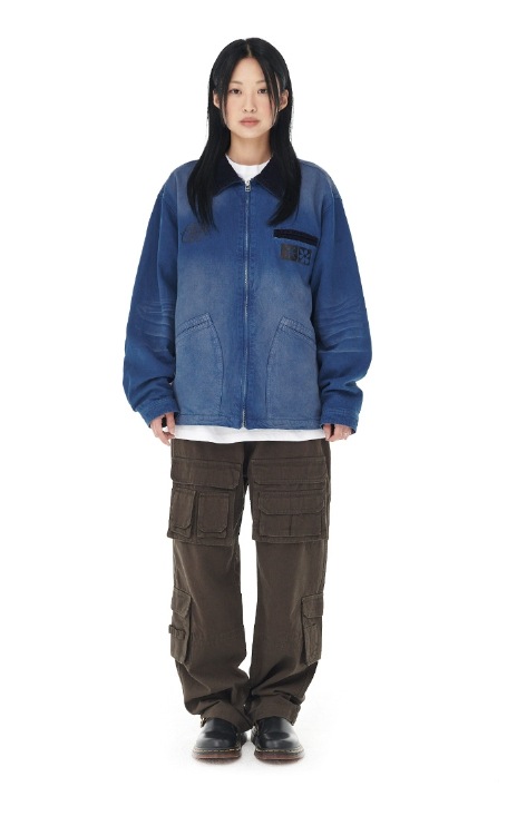 [mahagrid] WASHED WORK JACKET