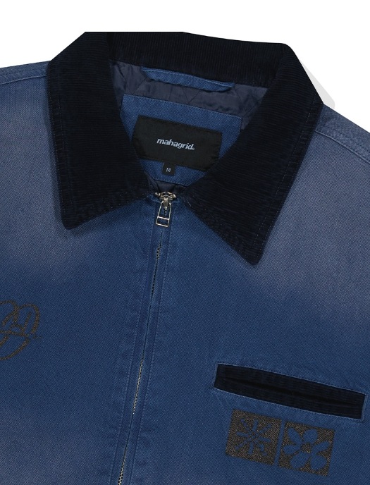 [mahagrid] WASHED WORK JACKET