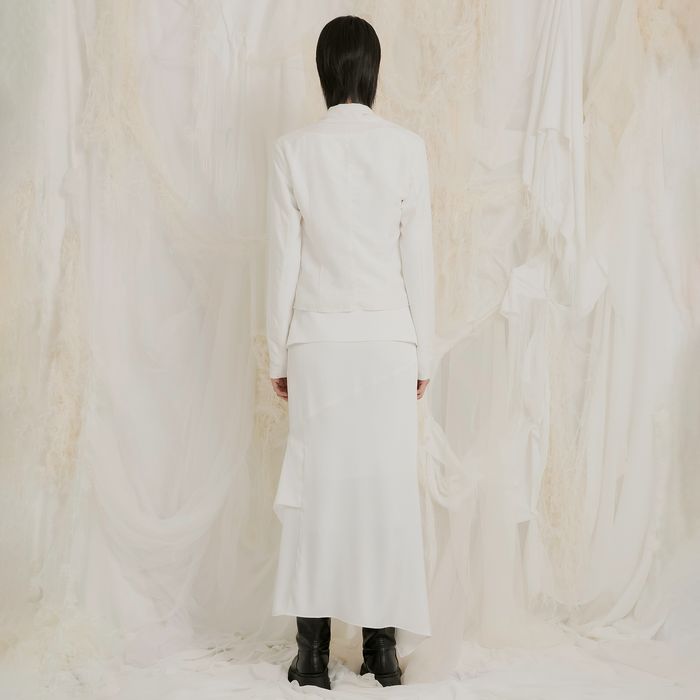 【FLAREUP】 BIKER LEATHER JACKET : OFF WHITE