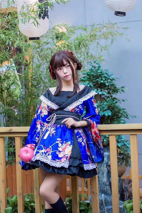 日本女性伝統着物スーツコスプレ撮影アニメーション公演服極楽浄土 コスチューム メイド 二次元 セット