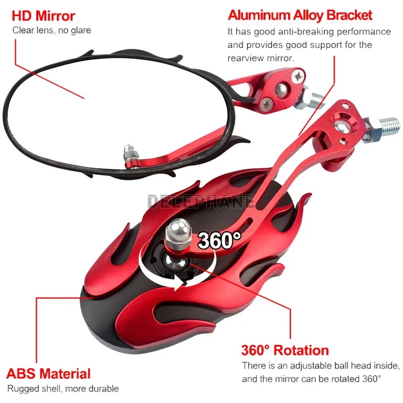 調整可能なリアビュー自転車バックミラー,アルミニウムロッド,ユニバーサル,マウンテンバイク,ロードバイク,子供用,360 調整可能なリアビュー自転車バックミラー,アルミニウムロッド,ユニバーサル,マウンテンバイク,ロードバイク,子供用,360