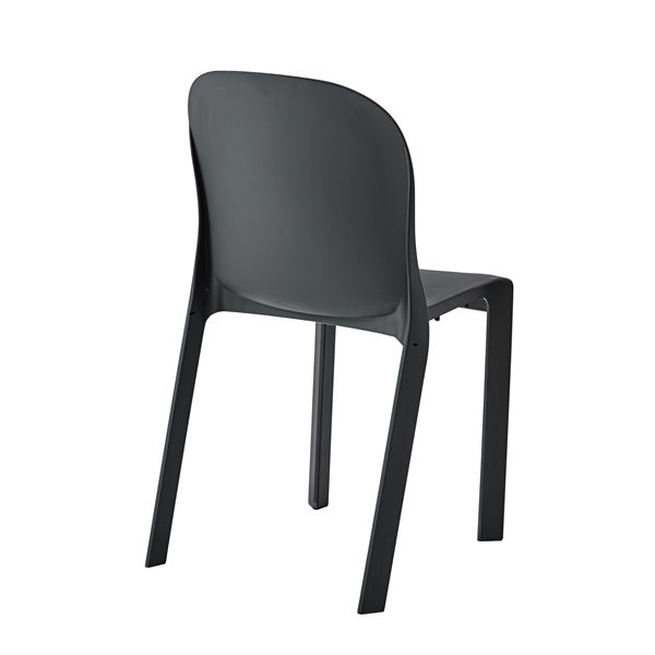 シンプル パーソナルチェア/椅子 4脚セット ブラック 幅47cm奥行53cm高さ84cm座面高47cm リビング 店舗