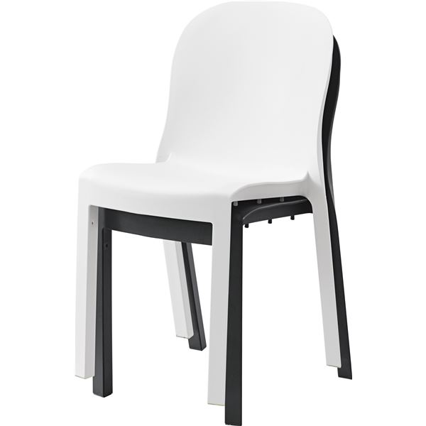 シンプル パーソナルチェア/椅子 4脚セット ブラック 幅47cm奥行53cm高さ84cm座面高47cm リビング 店舗