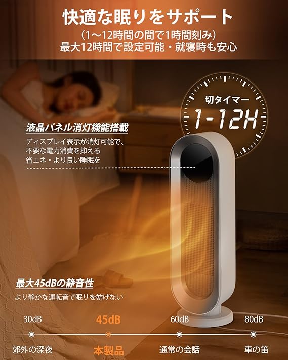 【2024冬新型】 セラミックヒーター 暖房器具 省エネ リモコン付き Amazon.co.jp: Yokepro セラミックヒーター【2024冬新型＆大面積