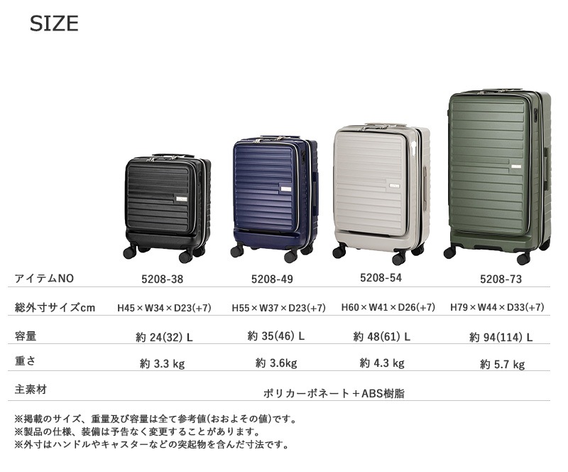 T＆S レジェンドウオーカー LEGEND WALKER 35L 機内持込 Malibu マリブ 5208-49 スーツケース キャリーケース フロントオープン TSロック ストッパー ダ