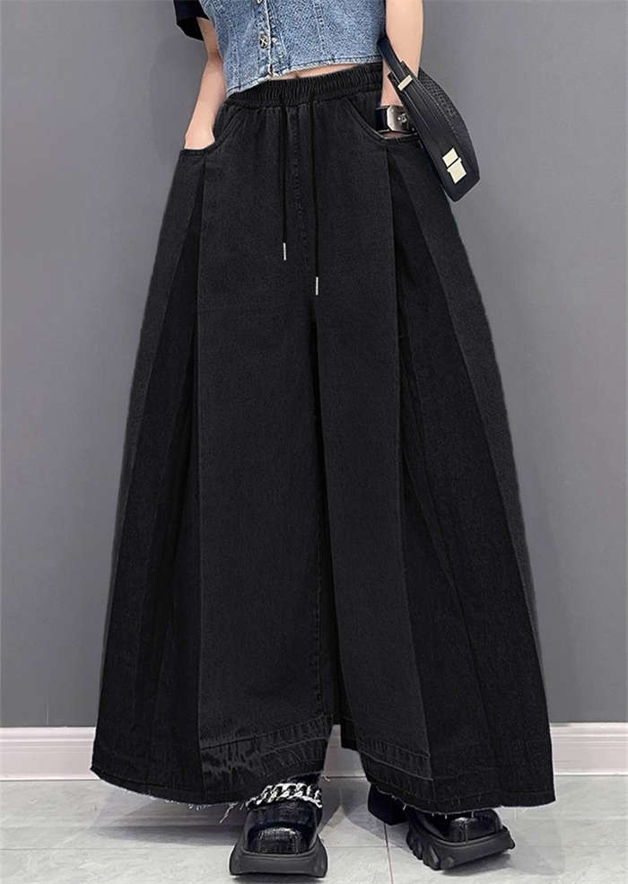 デニムワイドパンツ ワイドパンツ ロング レディース タックパンツ ドレープ フレアワイド デニム ボトムス プリーツ 切替 ボリューム フリンジ ダメージ加工 メンズ ユニセックス ゆったり モード デニムワイドパンツ ワイドパンツ ロング レディース タックパンツ ドレープ フレアワイド デニム ボトムス プリーツ 切替 ボリューム フリンジ ダメージ加工 メンズ ユニセックス ゆったり モード