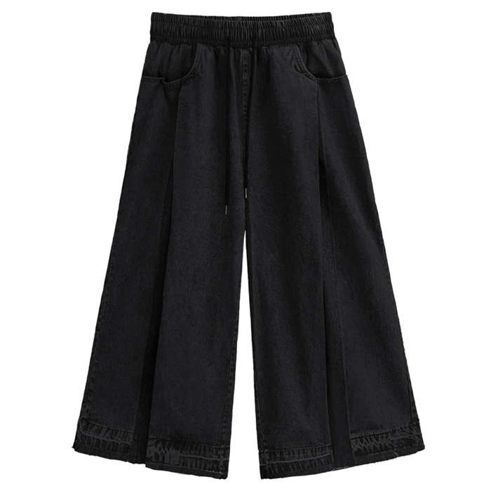 デニムワイドパンツ ワイドパンツ ロング レディース タックパンツ ドレープ フレアワイド デニム ボトムス プリーツ 切替 ボリューム フリンジ ダメージ加工 メンズ ユニセックス ゆったり モード デニムワイドパンツ ワイドパンツ ロング レディース タックパンツ ドレープ フレアワイド デニム ボトムス プリーツ 切替 ボリューム フリンジ ダメージ加工 メンズ ユニセックス ゆったり モード