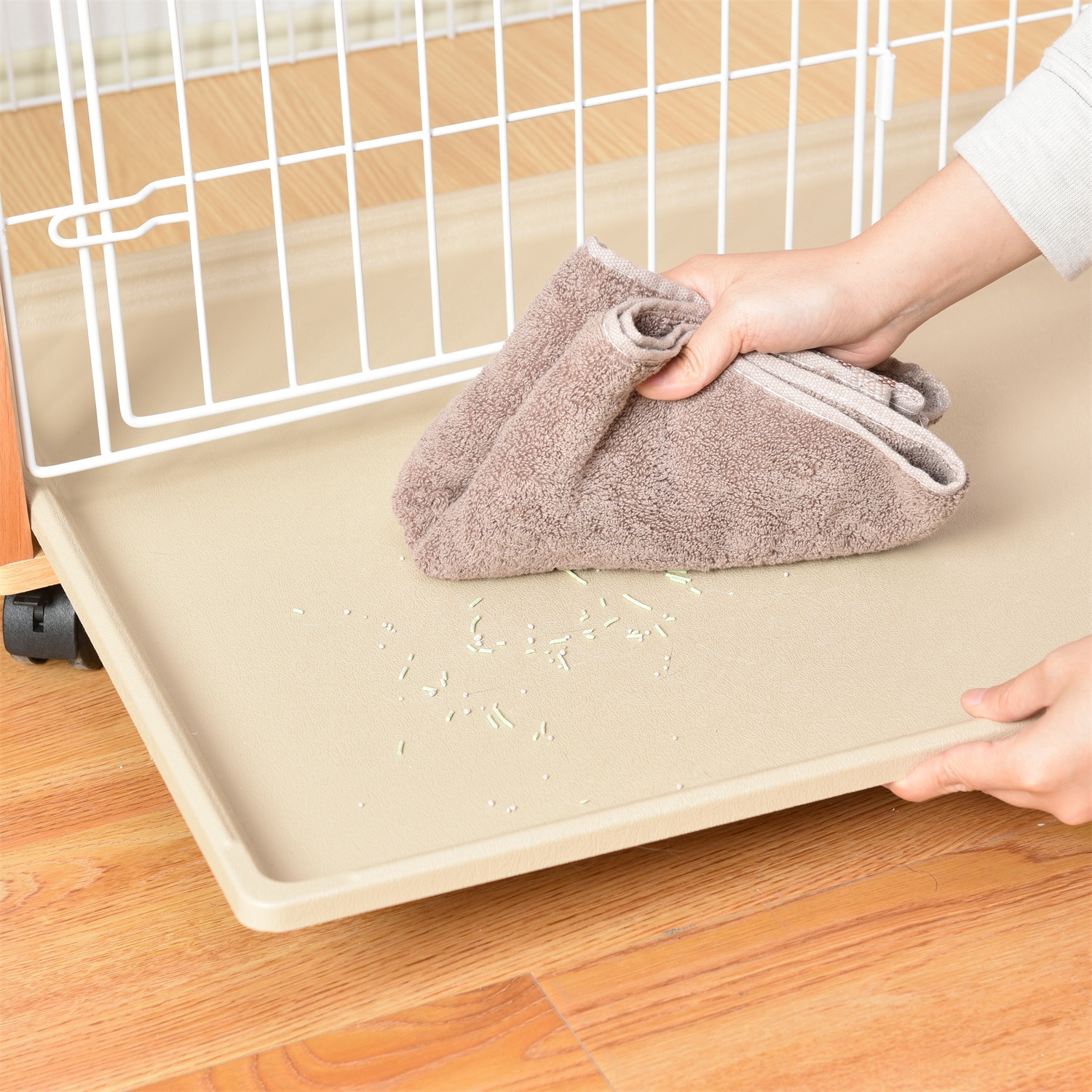 キャットケージ 木製 三段 （ナチュラル）ケージ キャットケージ 3段 木製フレーム ペットケージ