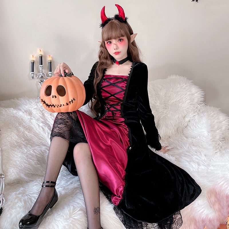 今年 短纳期 （2点セット）ワンピース コスチューム服 衣装 ガーリー 甘め 学園祭 文化祭 ファッション系 レディースインディーズ セクシー型