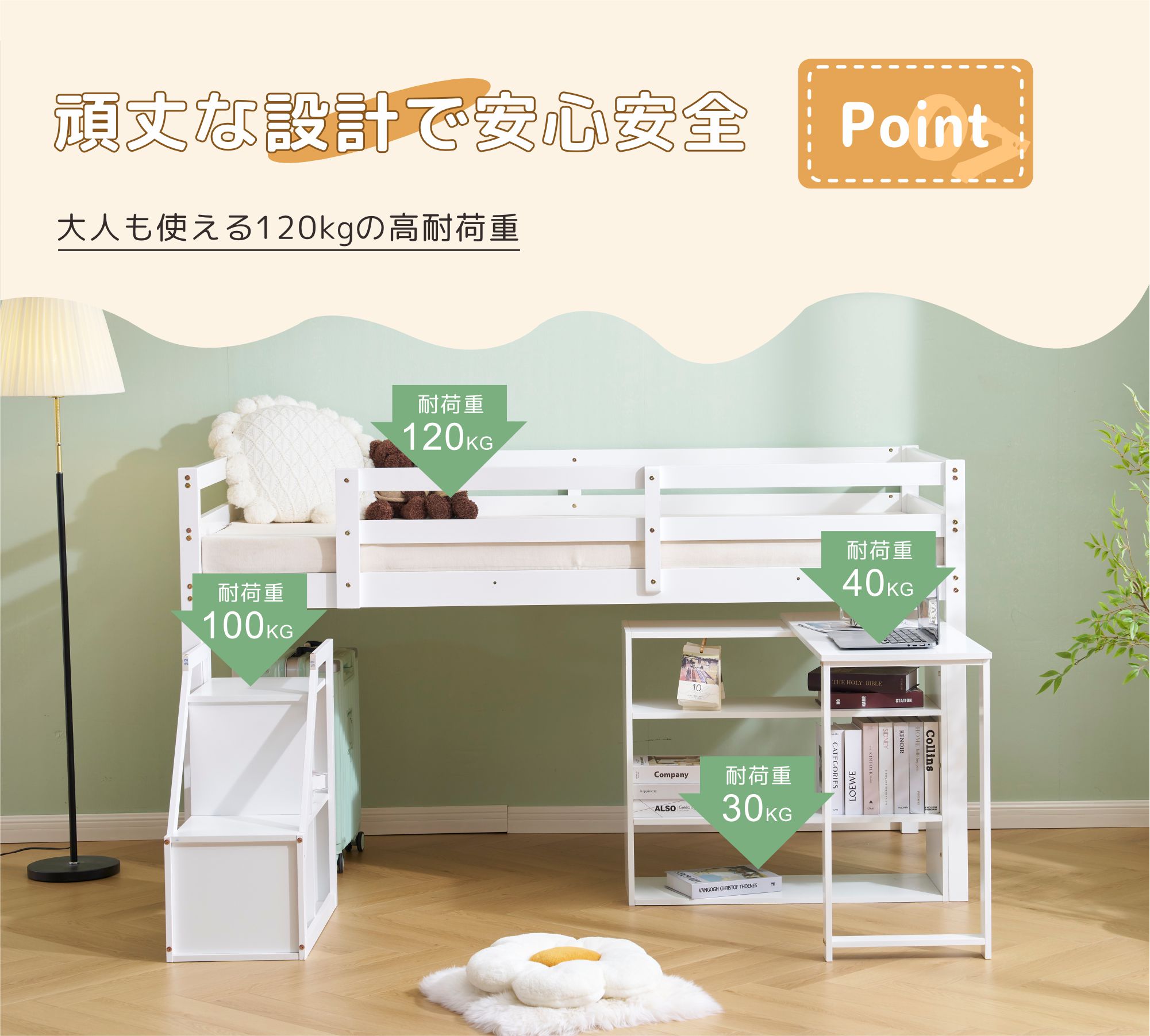 【国内発送&送·料·無·料】【新作】システムベッド デスク+収納ラック+階段 学習机 システムデスクベッド ロータイプ シングル すのこ 高さ115cm 収納 本棚 ブックシェルフ ロフトベッド シス 【国内発送&送·料·無·料】【新作】システムベッド デスク+収納ラック+階段 学習机 システムデスクベッド ロータイプ シングル すのこ 高さ115cm 収納 本棚 ブックシェルフ ロフトベッド シス