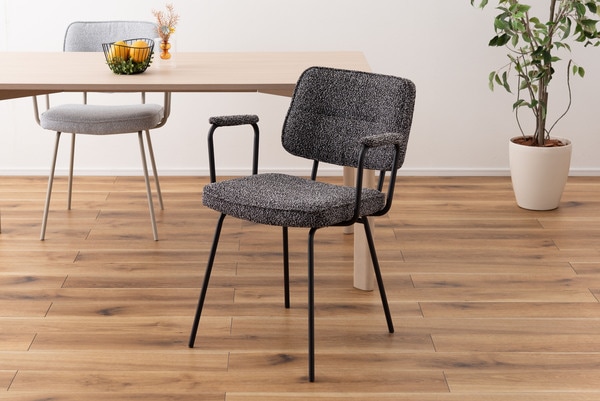 ダイニングチェア PC-183DGY アームチェア 肘掛けあり 肘つき 肘あり アームレスト スチール ブークレ ブークレ生地 おしゃれ シンプル モダン スタイリッシュ インダストリアル グレー ダ ダイニングチェア PC-183DGY アームチェア 肘掛けあり 肘つき 肘あり アームレスト スチール ブークレ ブークレ生地 おしゃれ シンプル モダン スタイリッシュ インダストリアル グレー ダ