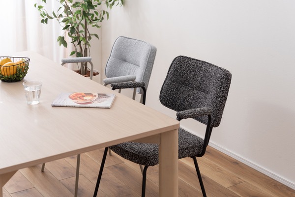 ダイニングチェア PC-183DGY アームチェア 肘掛けあり 肘つき 肘あり アームレスト スチール ブークレ ブークレ生地 おしゃれ シンプル モダン スタイリッシュ インダストリアル グレー ダ ダイニングチェア PC-183DGY アームチェア 肘掛けあり 肘つき 肘あり アームレスト スチール ブークレ ブークレ生地 おしゃれ シンプル モダン スタイリッシュ インダストリアル グレー ダ