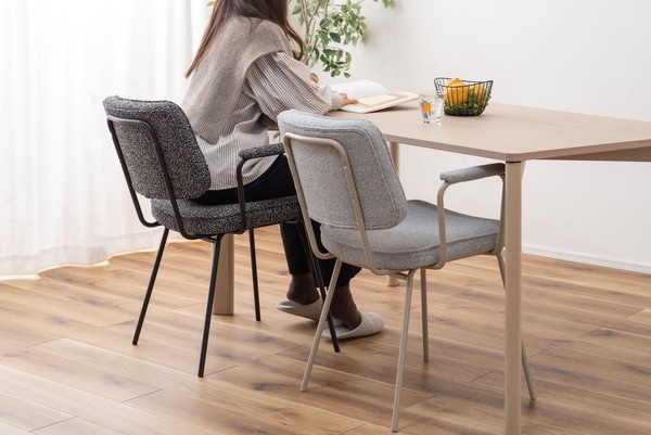 ダイニングチェア PC-183DGY アームチェア 肘掛けあり 肘つき 肘あり アームレスト スチール ブークレ ブークレ生地 おしゃれ シンプル モダン スタイリッシュ インダストリアル グレー ダ ダイニングチェア PC-183DGY アームチェア 肘掛けあり 肘つき 肘あり アームレスト スチール ブークレ ブークレ生地 おしゃれ シンプル モダン スタイリッシュ インダストリアル グレー ダ