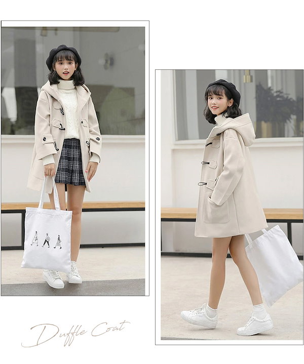Qoo10] ダッフルコート レディース 女の子 コー