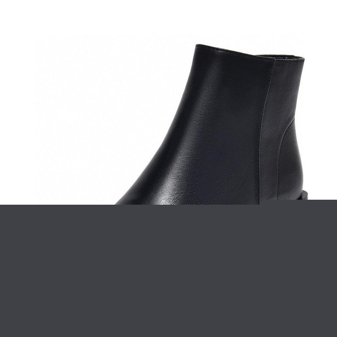 ファッション気質女性ブーツ2025秋冬新型チェルシーショートブーツ頭層羊皮シンプル太と裸ブーツブーツ