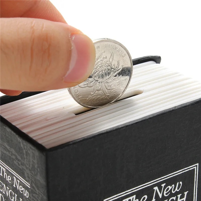 自宅保管金庫辞書帳銀行マネー現金ジュエリー隠し秘密セキュリティロッカー2キーでロックドロップ無料