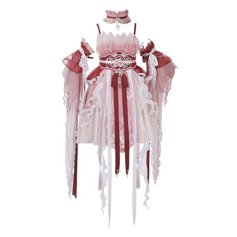 正規品デザイン桃早世韓国lolitaワンピースcos元素ロリータ仙気