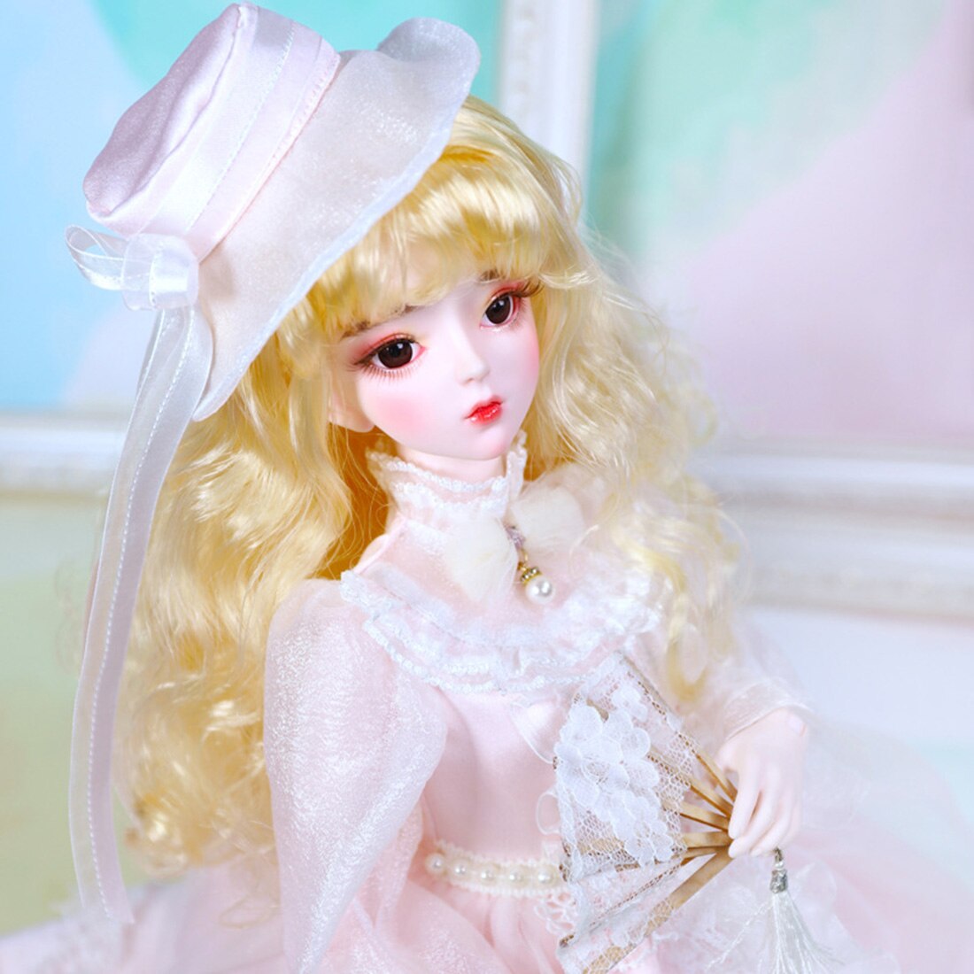 60センチメートルbjd人形結婚式の王女の人形子供のための-ニコール手塗装メイク (顔取り外し可能なバージョン) (ヘッド統合バージョン)