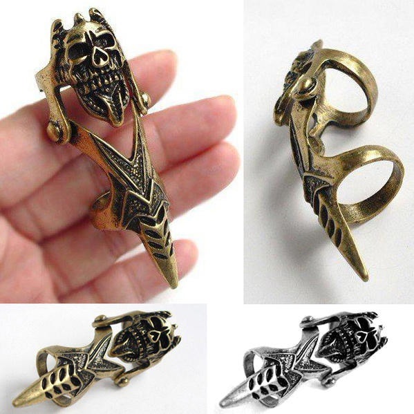 Qoo10] スカルキングアーマーリング 指輪 髑髏