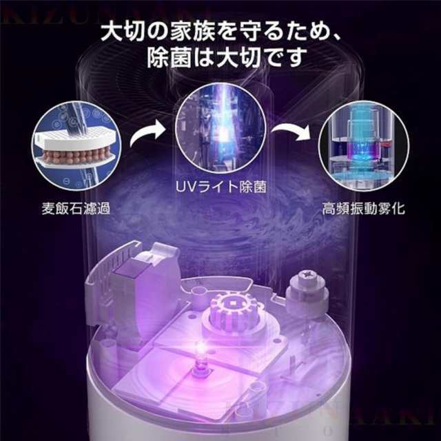 【人気商品】空気清浄機 花粉対策 省エネ ウイルス対策 加湿器 超音波式 アロマ スチーム式 40畳 ウイルス除去 7.5L大容量 UV除菌 静音 省エネ 節電 三段調整 48H連続運転 自動停止 タ_5