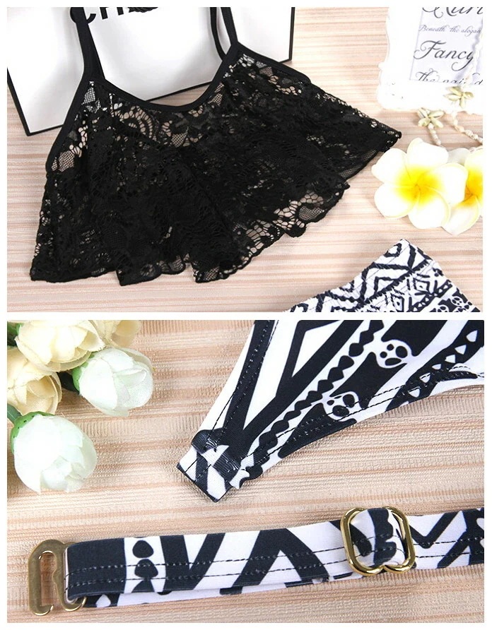 水着 4点セット MIZUGI ビキニ レース -f017 レディス水着 上品 オシャレ オフショルダー 幾何柄 ビスチェ バンドゥ フリル 海外旅行 新婚旅行 タンキニ 大きいサイズ エスニッ 水着 4点セット MIZUGI ビキニ レース -f017 レディス水着 上品 オシャレ オフショルダー 幾何柄 ビスチェ バンドゥ フリル 海外旅行 新婚旅行 タンキニ 大きいサイズ エスニッ