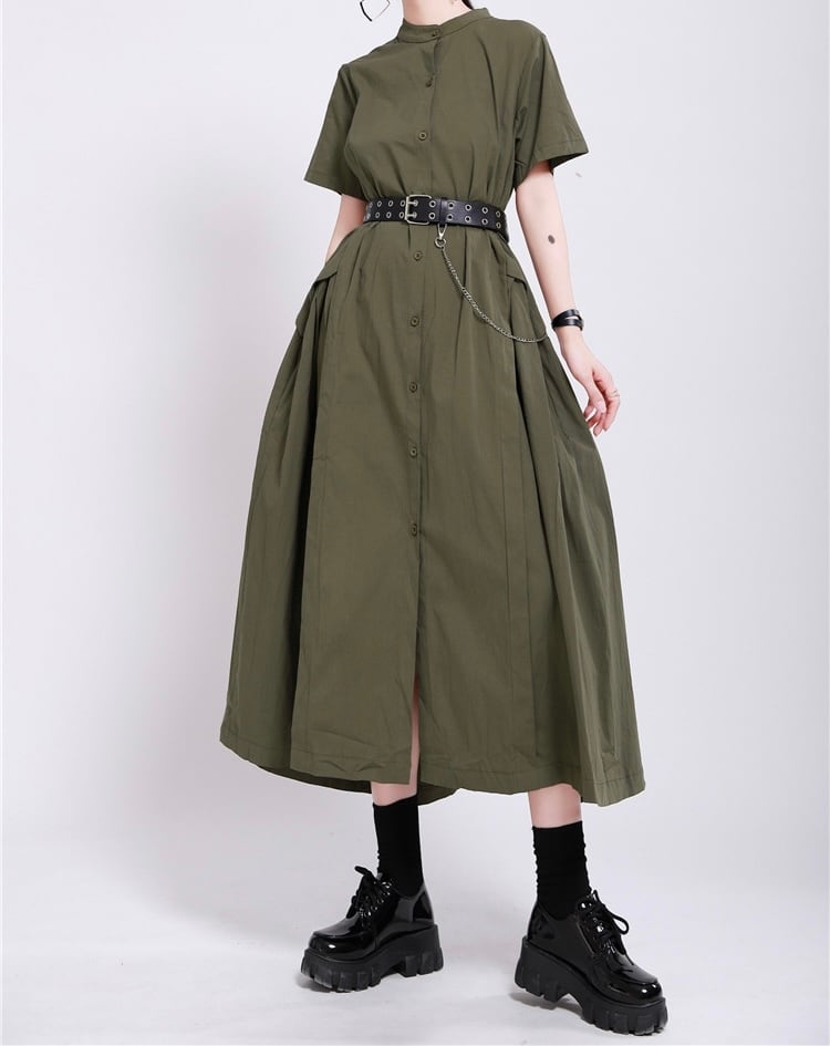 ワンピース ロング丈 シャツ ビッグシルエット ゆったり オーバー