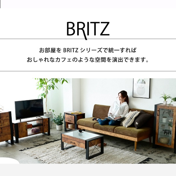 リビングテーブル コレクション センターテーブル 幅75 奥行48 高さ35 引き出し ガラス